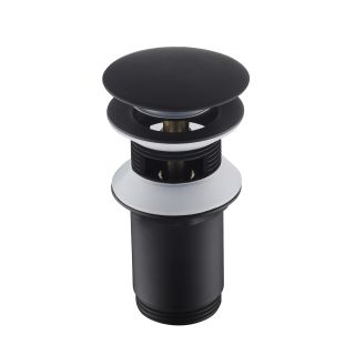 Донный клапан Timo с переливом клик-клак чёрный 8011/03